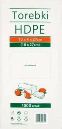 Изображение Torebki HDPE 10x4x27 cm (18x27 cm) 1000 sztuk  [120|37]