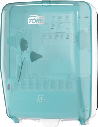 Attēls no Tork Tork - Uszczelniony dozownik do rczników w roli - Biao-turkusowy