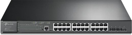 Изображение TP-LINK JetStream 24-Port Gigabit and 4-Port 10GE SFP+ L2+ Managed Switch with 24-Port PoE+