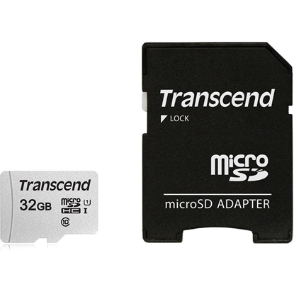 Picture of Transcend microSDHC 300S-A  32GB Class 10 UHS-I U1