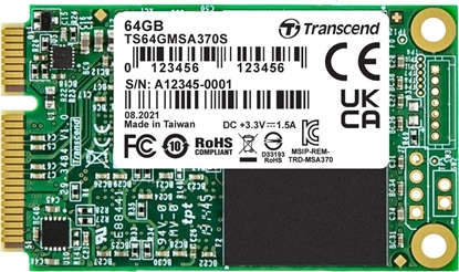 Изображение Dysk SSD Transcend 370S 64GB mSATA SATA III (TS64GMSA370S)