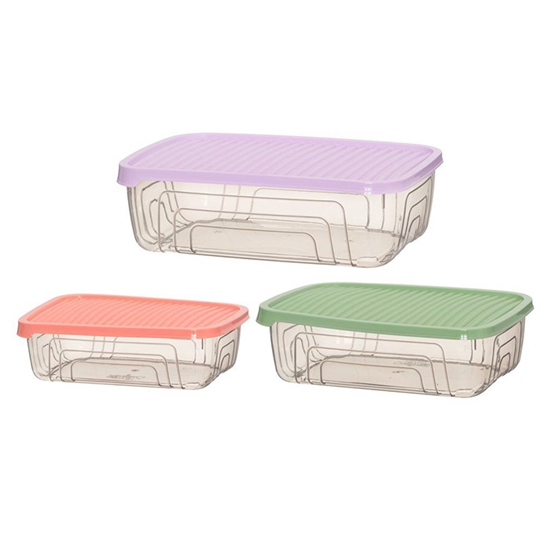 Picture of Trauks ēdiena uzglab. Ar vāku 1.05L, 1.75L, 3.1L 3gab.