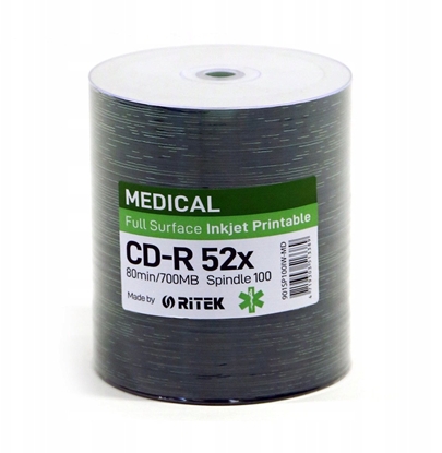 Изображение TRAXDATA RITEK CD-R 700MB 52X PRINTABLE MEDICAL SP*100