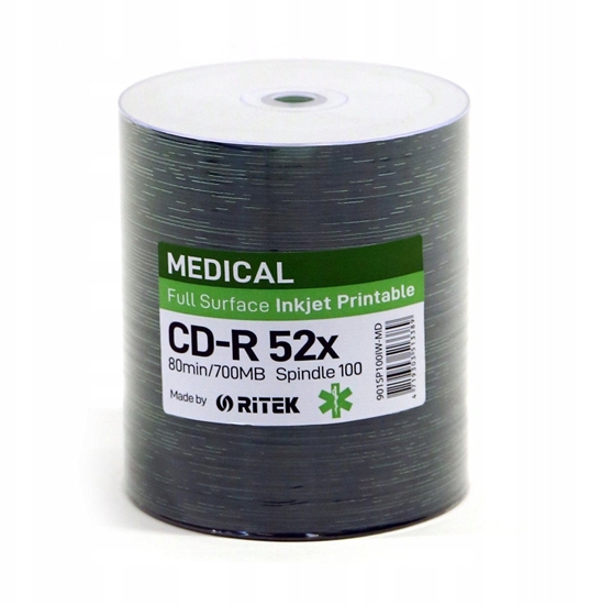 Изображение TRAXDATA RITEK CD-R 700MB 52X PRINTABLE MEDICAL SP*100