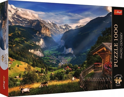 Attēls no Trefl Puzzle 1000 elementów Premium Plus Dolina Lauterbrunnen Szwajcaria