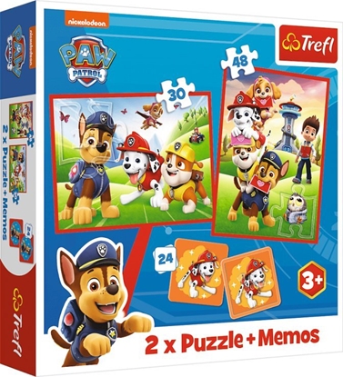 Изображение Trefl Puzzle 2w1 + memos Psi Patrol Psia ekipa w akcji 93337 Trefl
