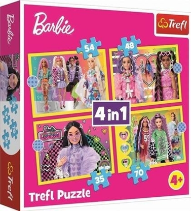 Изображение Trefl Puzzle 4w1 Wesoy wiat Barbie TREFL