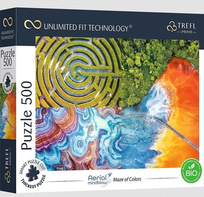 Attēls no Trefl Puzzle 500 Aerial Mindblow: Maze of Colors TREFL