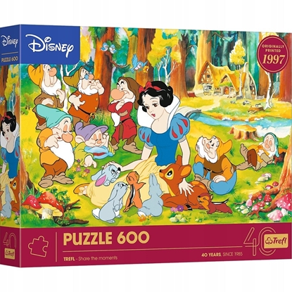 Изображение Trefl Puzzle Disney - 40-lecie Trefl - Królewna nieka 600 elementów (37603)