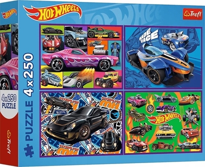 Picture of Trefl Puzzle Hot Wheels Wycigowe auta 4x250 elementów (13312)