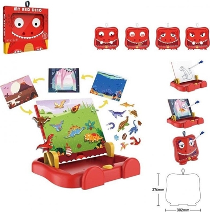 Attēls no Trifox DUA TABLICA MAGNETYCZNA DINOZAUR PISAK + MAGNESY