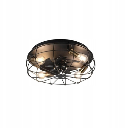 Изображение Trio Trondheim fan lamp 48 cm, 4 x E27, matte black