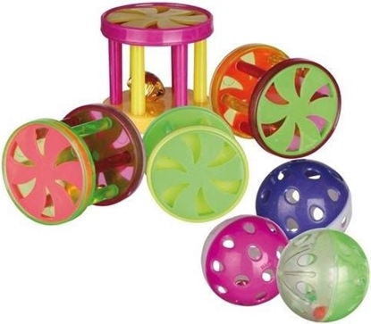 Attēls no Trixie rolki/piki z dzwonkiem 60szt box TX-4099