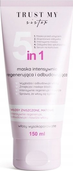 Picture of Trust TRUST MY SISTER_Maska 5w1 regenerujca do wosów wysokoporowatych 150ml