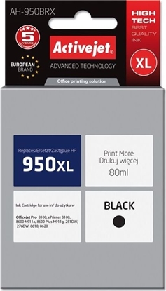 Picture of Tusz Activejet Tusz AH-950BRX (zamiennik HP 950XL CN045AE; 80 ml; czarny)