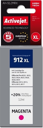 Attēls no Tusz Activejet Tusz Activejet AH-912MRX (zamiennik HP 912XL 3YL82AE; Premium; 990 stron; czerwony)