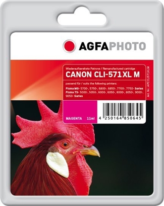 Изображение Tusz AgfaPhoto AgfaPhoto Patrone Canon APCCLI571XLM ers. CLI-571XLM magenta remanufactured