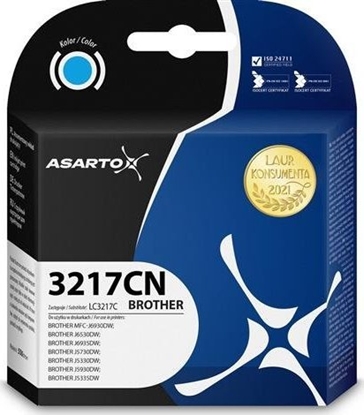 Picture of Tusz Asarto Tusz Asarto do Brother 3217CN | LC3217C | 550 str. | cyan