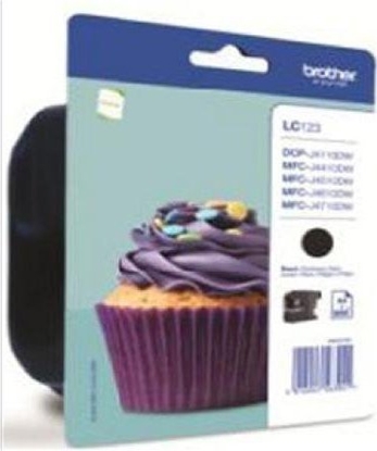 Picture of Tusz Brother Zgodny pojemnik z tuszem Brother LC123BKBP Czarny