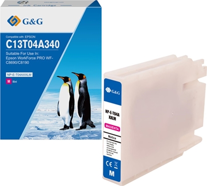 Attēls no Tusz G&G G&G kompatybilny ink / tusz z C13T04A340, NP-E-T04AXXLM-A, magenta, 8000s