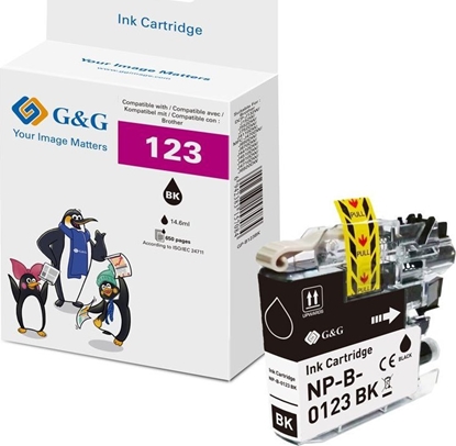 Attēls no Tusz G&G G&G kompatybilny ink / tusz z LC-123BK, NP-B-0123XLBK, black, 600s