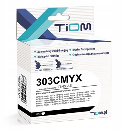 Picture of Tusz Tiom do HP 303XL | 303CMYX | T6N03AE | 440 str. | 18ml | color