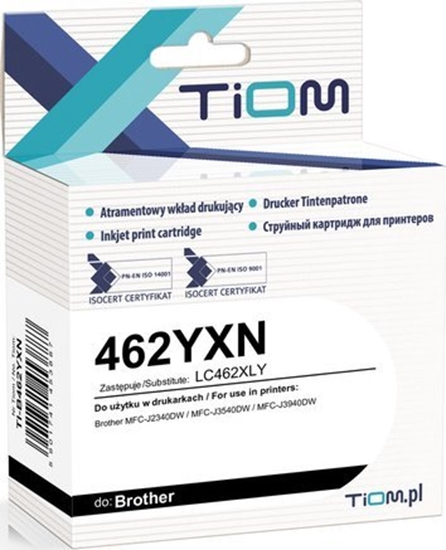 Изображение Tusz Tiom Tusz Tiom do Brother 462YXN | LC462XLY | 1500 str. | yellow