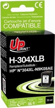 Attēls no Tusz UPrint UPrint kompatybilny ink / tusz z N9K08AE, HP 304XL, black, 700s, 20ml, H-304XLB, dla HP DeskJet 2620,2630,2632,2633,3720,3730,3732