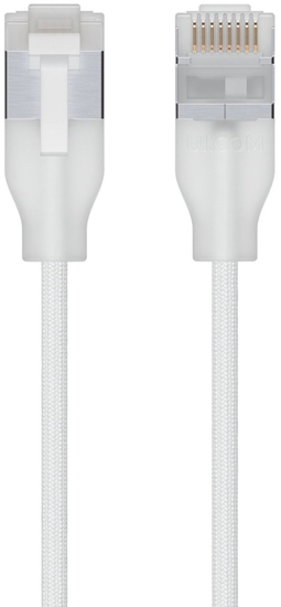 Picture of Ubiquiti UACC-Cable-Patch-EL-C6A-15M-W, 15 m, Cat6a, RJ-45, RJ-45, Translucent, White