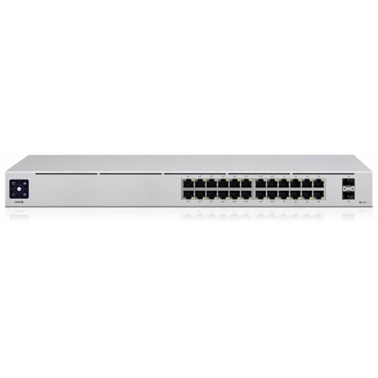 Picture of Switch|UBIQUITI|USW-Pro-24-PoE|Type L3|Desktop/pedestal|Rack|24x10Base-T / 100Base-TX / 1000Base-T|2xSFP+|PoE ports 24|PoE+ ports 16|400 Watts|USW-PRO-24-POE