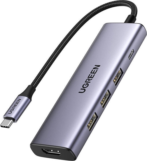 Picture of HUB USB Ugreen CM511 1x USB-C 1x HDMI  + 3x USB-A 3.2 Gen1 (UGR1678)