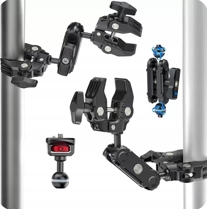 Picture of Ulanzi Mocowanie Uchwyt Imado Magic Arm 2x Klips Zacisk + Gowica 3d 1/4"" / Ulanzi C017 / C046gbb1