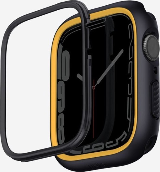 Picture of Uniq Etui UNIQ Moduo Apple Watch 4/5/6/7/8/SE 44/45mm czarny-musztardowy/midnight-mustard