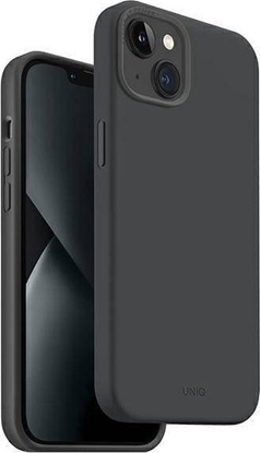 Изображение Uniq UNIQ etui Lino Hue do iPhone 14 Plus 6,7" Magclick Charging szary/charcoal grey
