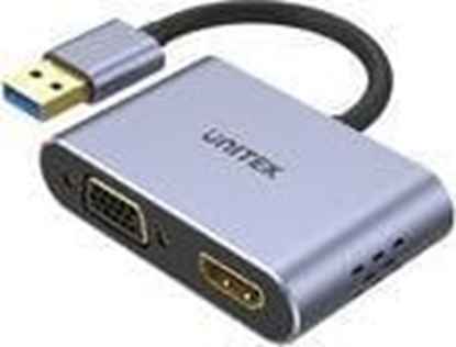 Attēls no UNITEK V1304A Adapter USB-A- HDMI VGA