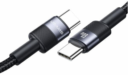 Изображение Kabel USB Usams USB-C - USB-C 1.2 m Wielokolorowy (SJ724ZJ01)