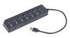 Picture of USB Centrmezgls Gembird 7-port USB 3.1 with Switches Black