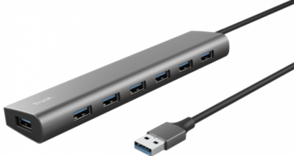 Attēls no USB Centrmezgls Trust Halyx 7 Port USB 3.2 Gen1 Hub Grey