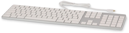 Picture of USB-C numeric Keyboard 106 keys wired USB-C keyboard with 1x USB-C and aluminum upper cover - Icelandic