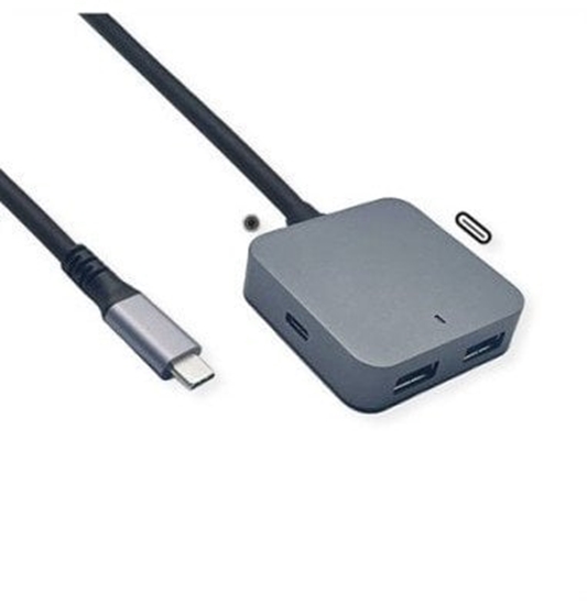 Picture of Value USB 3.2 Gen 2 Hub, 4 Ports (2x A + 2x C), with Extension Cable, 3 m