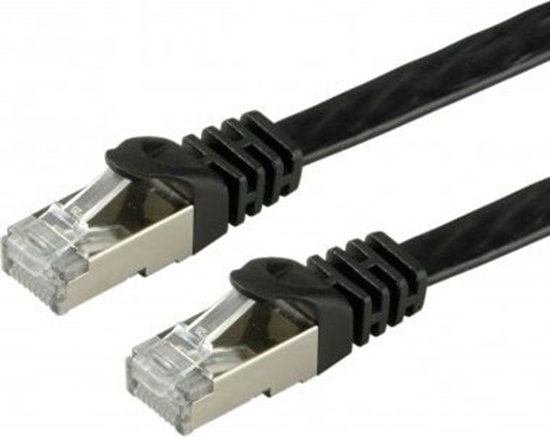 Picture of Value FTP Patch Cord, Cat.6A (Class EA), extra-flat, black, 0.5 m