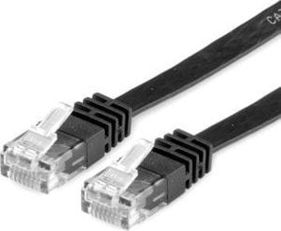 Picture of Value UTP Patch Cord, Cat.6A (Class EA), extra-flat, black, 2 m