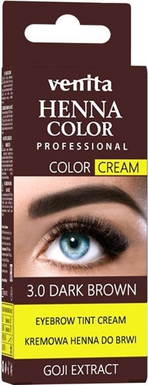 Picture of VENITA_Henna Color Cream henna do brwi i rzs w kremie 3.0 Dark Brown 30g