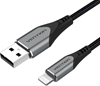 Изображение Vention Cable USB 2.0 to Lightning, Vention LABHF 2.4A 1m (Gray)