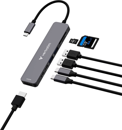 Picture of Verbatim USB-C Essentials Multi- Port Hub 7 Port            32158