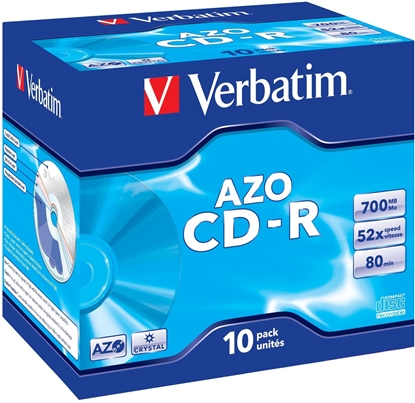 Attēls no Verbatim CD-R, 43326, DataLife PLUS, 1-pack, 700MB, 52x, 80min., Crystal, jewel box, Cena za 1 szt