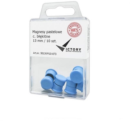 Изображение Victory Office Product MAGNESY VICTORY OFFICE 13MM 10 SZT. PASTELOWE CIEMNONIEBIESKIE