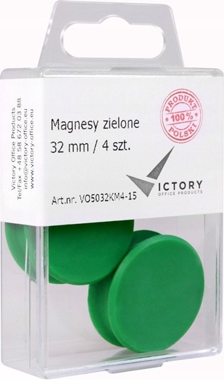 Picture of Victory Office Product MAGNESY VICTORY OFFICE 32MM 4 SZT. ZIELONE