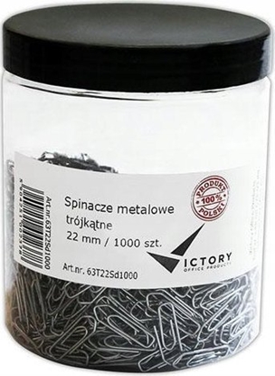 Attēls no Victory Office Product SPINACZE BIUROWE VICTORY OFFICE 22MM 1000 SZT. TRÓJKTNE SOIK DUY