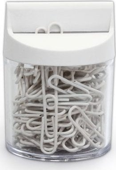 Picture of Victory Office Product SPINACZE BIUROWE VICTORY OFFICE 28MM 100 SZT. OKRGE POWLEKANE BIAE POJEMNIK MAGNETYCZNY